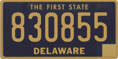 DE license plate 830855