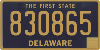 DE license plate 830865