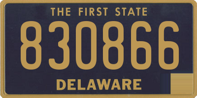 DE license plate 830866
