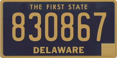 DE license plate 830867