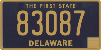 DE license plate 83087