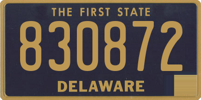 DE license plate 830872