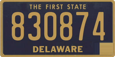 DE license plate 830874