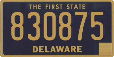 DE license plate 830875