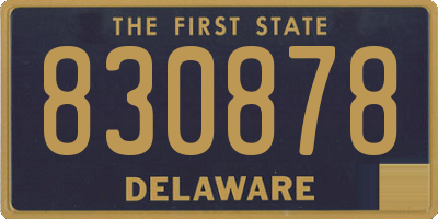 DE license plate 830878