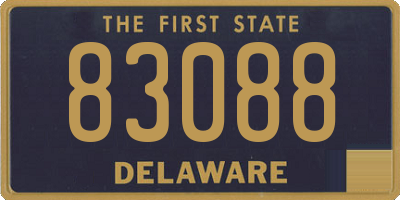 DE license plate 83088