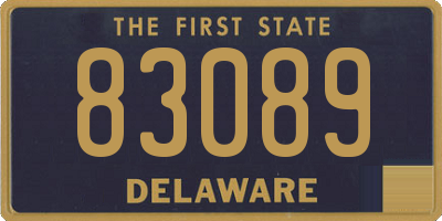 DE license plate 83089