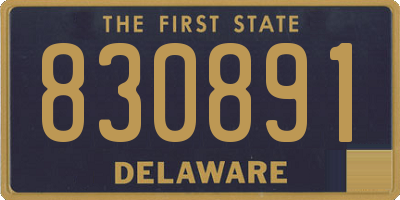 DE license plate 830891