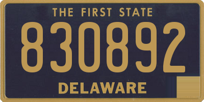DE license plate 830892