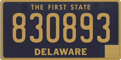 DE license plate 830893