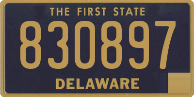 DE license plate 830897