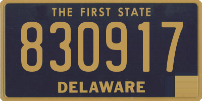 DE license plate 830917