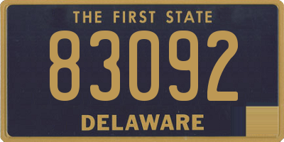 DE license plate 83092