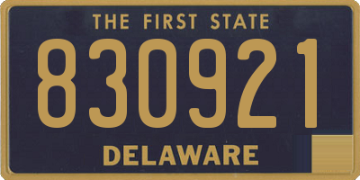DE license plate 830921