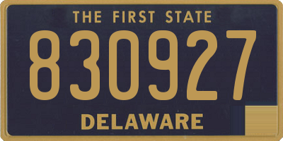 DE license plate 830927