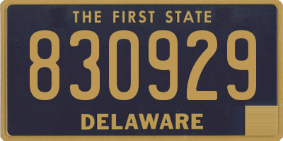 DE license plate 830929