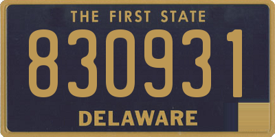 DE license plate 830931