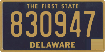 DE license plate 830947
