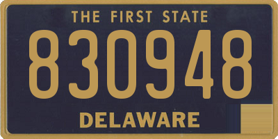 DE license plate 830948