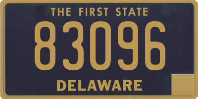 DE license plate 83096