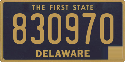 DE license plate 830970