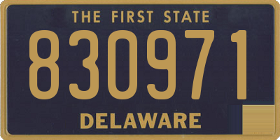 DE license plate 830971