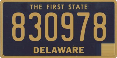 DE license plate 830978