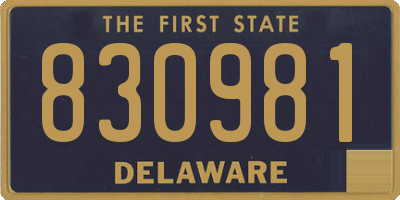 DE license plate 830981
