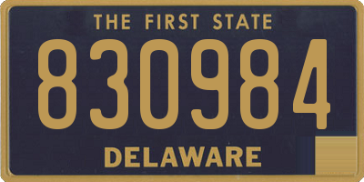 DE license plate 830984