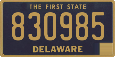 DE license plate 830985