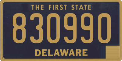 DE license plate 830990