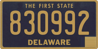 DE license plate 830992