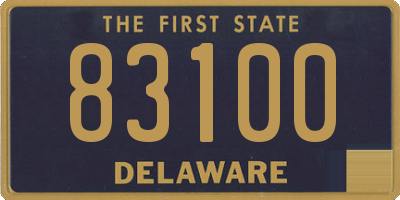 DE license plate 83100
