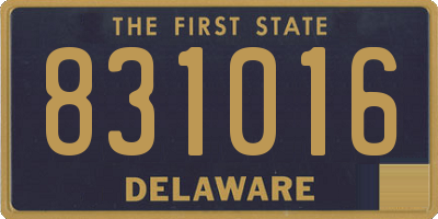 DE license plate 831016