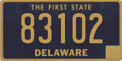DE license plate 83102