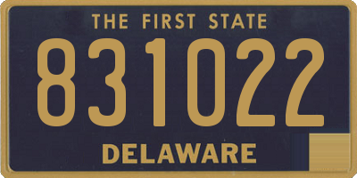 DE license plate 831022