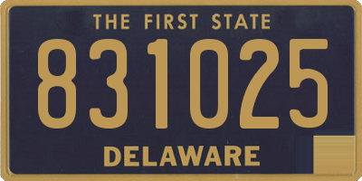 DE license plate 831025