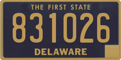 DE license plate 831026