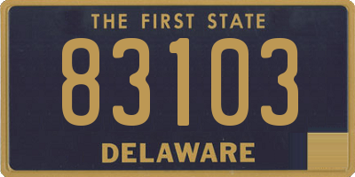 DE license plate 83103
