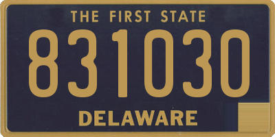 DE license plate 831030