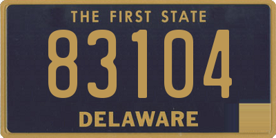DE license plate 83104