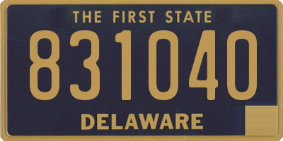 DE license plate 831040