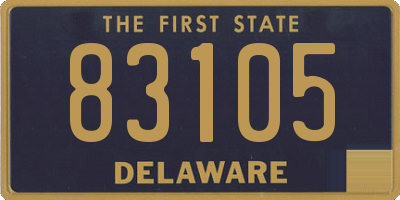 DE license plate 83105