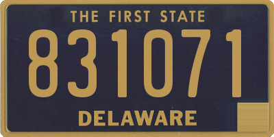 DE license plate 831071