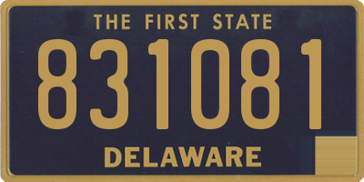 DE license plate 831081
