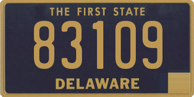 DE license plate 83109