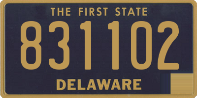DE license plate 831102
