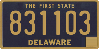 DE license plate 831103