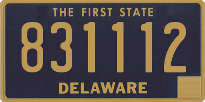 DE license plate 831112
