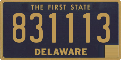 DE license plate 831113